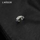 Lnieer Bai Jingting's same ear clip for men without pierced ears, niche light luxury high-end silver earrings for men and women, broken law ear clip, single