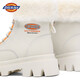 Dickies women's snow boots women's boots plus velvet Martin boots thickened warm cotton boots high-top casual boots beige 37