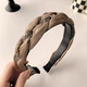 2024 new style high skull black toothed headband for women diamond wide edge braid versatile internet celebrity hair accessories headband new high-definition-drill black