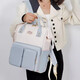 Bonaling Mama -Baby -Ausflug 2025 Rucksack und Milchbag Multifunktionaler Großkapazität Mode Mama Baby Rucksack Mamme Tasche [Blau]