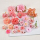 Xuanluo Zhenpin small flowers mix and match 20 silk flowers artificial flowers diy handmade hairpin headdress garland wrapped flowers flower wall decoration 3-10CM large, medium and small random mixed flowers 20