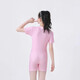 
Children's swimsuits, girls one-piece cute sun protection girls swimsuits, hot spring swimsuits, light pink XL