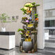 Ihre Sekretärin groß angelegte Landung Rockery Fließende Wasserbrunnen Ornamente eröffnen Geschenk Wohnzimmer Reichtum Feng Shui Wheel Hochbergzirkulation Wasserdekoration 9923 Kleine Trompetenhöhe 108 cm