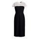 Robe patchwork brodée Roeyshouse haut de gamme pour les femmes 2025 Summer New Style Slim Black Midi Jupe 12142 Black M