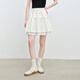 自巧小个子蕾丝拼接设计感短款半身裙女夏季2025新款蛋糕a字短裙 雅白色 S （尺码：3）