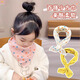 
Autumn and winter thin baby scarf for women in spring and autumn girls square scarf cute baby scarf with skin-friendly versatile silk scarf 3# star square scarf white