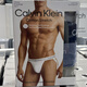 Calvin Klein CK men's elastic doublet comfortable breathable sweat-wicking thong underwear three-pack official flagship NB2623-001 black S United States