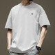 Lilang Trendy American Camiseta Americana Camiseta de manga corta Algodón de algodón puro de verano Versátil Versátil Casual 2025 Nuevo marca de moda Hong Kong estilo Camiseta White-1365 Cotton de puros de manga corta [Recomendado 80-110Jin [Jin equivale a 0.5 kg] B B