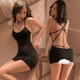 Sexy Unterwäsche sexy Pyjama auf dem Bett Großgröße Frauen heiße Uniform 9794 Schwarz sexy Hosentäter Nachthemd HAUSPERS ROCKEL + T-Pants. Die durchschnittliche Größe empfohlene Gewicht beträgt 80-130 Jin [Jin ist 0,5 kg]