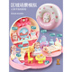 Bandimeng Toy Girls 4 Playing House Princess Doll House 2 Regalos de cumpleaños de niñas de niñas de 3 a 6 años Niños Niños 5 [Estilo de la habitación de la vida de las donas] 4 Dolls + LED Lights