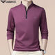 Amania T-shirt à manches longues d'âge moyen d'âge d'âge moyen et hiver décontracté plus collier de support chaud en velours à moitié pull GA / 6623 Baolan Thin Model M 165