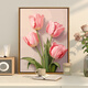 Three-Acre Tiger Heals Tulip Diy Digital Oil Painting High Difficulty Hand-Passing Time to Relieve Boredom Hand-Drawn Oil Painting Guest SJ13969 30*40cm Tightened Thickened Solid Wood Inner Frame