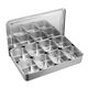 Taixige stainless steel seasoning box with lid, one-piece multi-grid ice powder seasoning box, 6 grids, 8 grids, seasoning box, commercial stall, new style, 8 grids, with handle cover