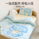 JOYNCLEON Kindergarten three-piece quilt set, pure cotton, Class A quilt, six-piece set for kindergarten bedding, special small quilt for nap, Happy Little Elephant 100 Xinjiang pure cotton, easy to use in all seasons, three-piece set (quilt cover 120*150cm, cushion cover 60*132