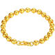 Laomiao 18K gold round bead bracelet 999 gold silver-covered classic men's and women's transfer bead bracelet Buddha beads gold store gift round bead bracelet 6MM