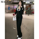 Magiopy International Luxus High-End-Marke Design Sinn Korean Casual Fashion Anzug für Frauen Frühling Spitze Spitze schwarzer Jacke schwarze zweiteilige Sets S (100jin [Jin Equals Equals 0,5 kg]))