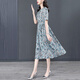Ehangy light luxury brand dress for women 2025 summer new casual fashion design sense temperament comfortable floral skirt color L (100-115Jin[Jin equals 0.5 kg])