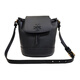 Tory Burch Tang Liboqi Logo Couleur de couleur Souleur en cuir sac à dos Femme Femme Black Basic Basic Package (sac à poussière)