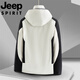 Jeep (JEEP) couple jacket jacket for men and women outdoor three-in-one autumn and winter plus velvet waterproof detachable mountaineering suit purple and white women 9889 M
