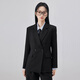 訫嗳 Yishan formal wear women's suit college student suit public examination civil servant interview small lady suit jacket professional wear single piece - black suit interview bi preparation shirt S recommended weight 90-100 Jin Jin equals 0.5 kg