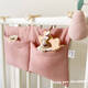 Shantoulin Village Crib Aufbewahrung Hanging Bag Cart Bag rein Baumwollwindelwindel -Flaschenzähne Formspielzeug Dekorative Aufbewahrung Tasche Kleine Rose 39*20 cm