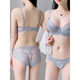 Victoria's Secret Sexy Victoria's Secret Underwear Women's Pure Desire Lace Big Breast Revealing Small Breast Push Up Bra Set Gray Underwear + Panties Set Comes with Anti-Dent Pad L Suitable for 36/80BC