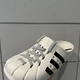阿迪达斯 （adidas）ADILETTE CLOG 白色 洞洞运动休闲拖鞋 JH9849 JH9848黑色 39 支持鉴定