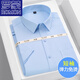 Romon 2025 Summer haut de gamme Men de gamme à manches courtes Men Men Business Formal Shirt Anti-Wrinkes Sans Casual Shirt Men 829-1 Blue Small Grid [Garnières courtes] M 38 [110-120JIN [Jin est égal à environ 0,5 kg]]]