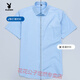 Playboy Summer Silk Silk Shirt à manches courtes pour hommes 2025 Business Thin Casual Korean Style Shirt Slim et Operon Formal Top DX6629 38