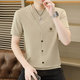 
Woodpecker (TUCANO) summer ice silk knitted fake two-piece short-sleeved T-shirt men's Korean style slim and cool and thin half-sleeved T-shirt top 6625 black M (90-110Jin [Jin equals 0.5 kg])
