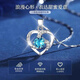 Ji Shizhe's Eternal Heart PT950 Platinum White Gold Necklace Women's Moissanite Diamond Birthday and Valentine's Day Gift for Girlfriend Merchant Warehouse/Free Engraving Light Luxury Style - Set with Eight Hearts and Eight Arrows Zirconium Diamonds