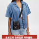 Coach bucket13 cordon scellé scelled sac poignée épaule sac crossbody sac mini-argent en argent en argent de base de la femme noire (sac + sac à poussière)
