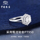 Chinese jewelry pt950 platinum basket ring for women platinum adjustable ring birthday anniversary gift for girlfriend and wife platinum blue flower ring + brand gift box gold weight 3.3g