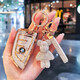 Zuimi (Zuimi) Geeignet für BMW Key Cover 530 Shell 12357 Serie 325LI525 Damen x1x23456 BAG B] Noble Lila + Gold Star Diamond Schnalle + Weißbär