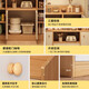 
Living room cabinet floor-standing storage cabinet simple tea cabinet household cabinet side cabinet dining cabinet wall integrated storage cabinet [three doors and one grid] 90CM pastoral oak color