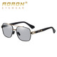 Aoron aoaon roron aoron roaon Neue Männer und Frauen modische polarisierte Sonnenbrille Retro Metal Sun Protection Sonnenbrille Trendy Decorative Sonnenbrille Erwachsener Sonnenschirm A695 Schwarzes Gold Frames Black Grey Blatt wie in dem detaillierten Seitengröße gezeigt
