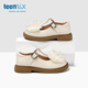 Tianmei Children's 2025 Autumn New Style Girls' Casual Girls' Bow Bow Fashion Versatile Shoes Beige 28