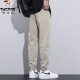 Pantalones informales delgados de seda de pájaros carpinteros para hombres en verano pantalones de harén de pie fríos y transpirables para hombres pantalones de sueño de tiempo deportivo suelto 5985 Light caki delgado M [sugerido 90-110jin [Jin iguala 0.5 kg] desgaste]