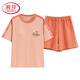 Langsha Luxury Luxury Pure Coton Summer Pyjamas Femmes Pajamas Pyjamas Summer Shorts à manches courtes et décontractés Ensemble de vêtements de maison Z9856 M [Recommandé 80-100 Jin [Jin est égal à 0,5 kg] usure]