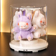 KAMAN labubu display box labubu storage box rotating dust cover vinyl doll plush doll figure display stand electric model rotating display box 1 piece