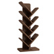 Gujia Home solid wood tree-shaped bookshelf floor-standing storage shelf study integrated wall corner storage small bookshelf narrow home bookcase thickened rubber wood 7-layer walnut color 50*112CM free door-to-door delivery