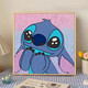 He Jiangong Stich painting set Stich Quartz Sand Texture Drawing Diy full set of materials hand-painted colored acrylic cartoon digital oil painting Structure Drawing 9721 60*60cm inner frame + outer frame (default wood color