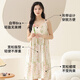 Camisón modal para mujeres en el verano 2025 Nuevo pijama delgado y sexy con almohadillas en el cofre integradas con la falda floral del chaleco F6627 Piel de la almohadilla de cofre respaldada M 80-100Jin [Jin iguala 0.5 kg]