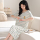Camislo modal de verano Mujer Summer's 2025 Nuevo seda modal de seda de hielo Modal La sensación fría de manga corta se puede usar fuera de la ropa del hogar Vestido de pijama 13297 m 80-100Jin [Jin equivale a 0.5 kg] entregados antes de las 4 pm en el mismo día