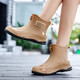 
Couple rain boots men's water shoes women's short tube non-slip low top waterproof rubber shoes kitchen work rain boots fishing boots overshoes black [men and women-universal] 41-42