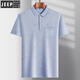 
Jeep summer middle-aged men's ice silk short-sleeved T-shirt daddy's thin Polo shirt old man base middle-aged and elderly lapel half-sleeved T 9855 gray M 48/165