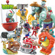 Pflanze vs. Zombies Echt autorisiertes Spielzeug Kinderanzug Boy Figure Model Full Gift Box Serie 686-124 [Storage Box Stool] Hartes Gummi 21-Stück-Set für Karte