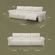 Lezhibao lazboy canapé fonctionnel salon de style crème tissu électrique zéro canapé mural de fleur vallée promenade 679 yunlanbai - trois personnes gauche électrique - 2,59 mètres