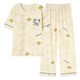Chuangjingyi chose pajamas with chest pads for women in spring and autumn short-sleeved trousers for winter cute cartoon suits for summer sweet ladies home clothes XYL-9207# [with chest pads] M [85-100Jin[Jin equals 0.5 kg]]