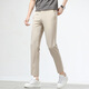 JEEP SPIRIT casual trousers for men slim straight cut pants khaki pants summer thin stretch men's pants 2025 new style khaki 9921-summer thin style 29 (suitable for about 50-55kg)